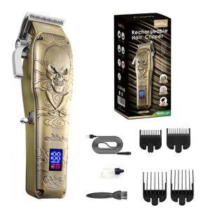 Lee Buy Metal Rechargeable Hair Clipper Cordless Hair Cut With LCD Display